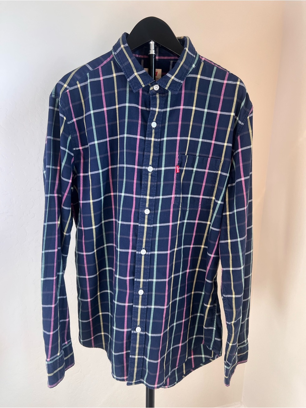 Levi's Shirt Men’s XL Slim Fit Long Sleeve Button-Down Navy